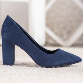 Small Swan Námořnická modrá čerpadla na pilíři modrý 1