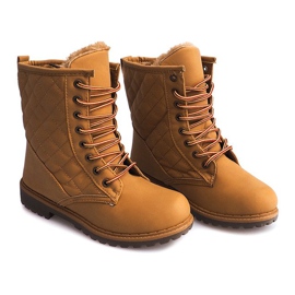 Teplý prošívaný lapač 8016 Camel hnědý 1