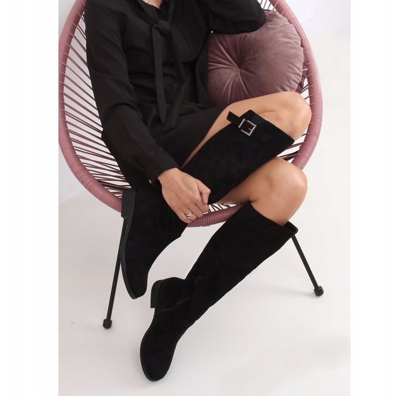 Černé semišové boty ST-20P Black černý 1