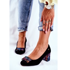 Dámské lodičky Maciejka semiš černé 3356A-62 / 00-1 černá 2