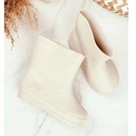 Dětská béžová klasická gumová galoše Ukolébavka béžový 1