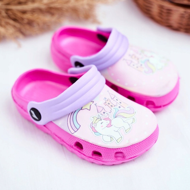Dětské pantofle Pěnové Crocs Pink Ponies Pony růžový 1