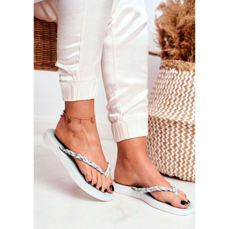 PS1 Dámské pantofle Žabky Pletený opasek Zelená Peggie 2