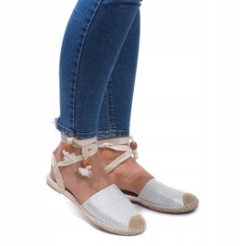 Sandály Espadrilles Ballerinas Ballerinas 30550 Silver stříbro šedá 1