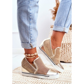 Dámské tenisky Lu Boo se síťovinou Golden Morgono zlatý 2