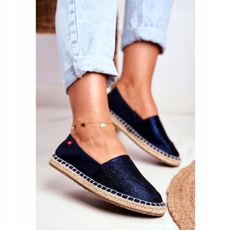 Dámská espadrilová pletená podrážka Navy Blue Big Star DD274A147 námořnická modř 1