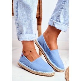 Dámské espadrilky pletená podrážka modrá Big Star DD274A153 modrý 1