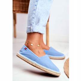 Dámské espadrilky pletená podrážka modrá Big Star DD274A153 modrý 2