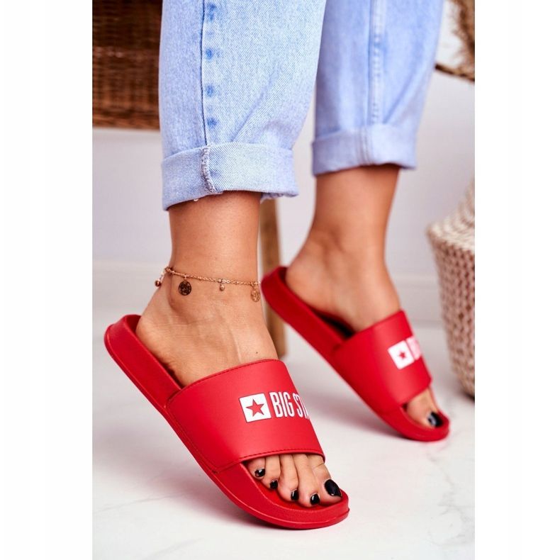 Dámské pantofle Big Star Red GG274041 červený 1