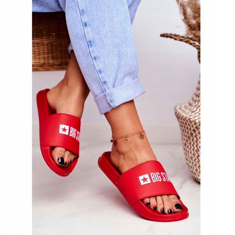 Dámské pantofle Big Star Red GG274041 červené 2