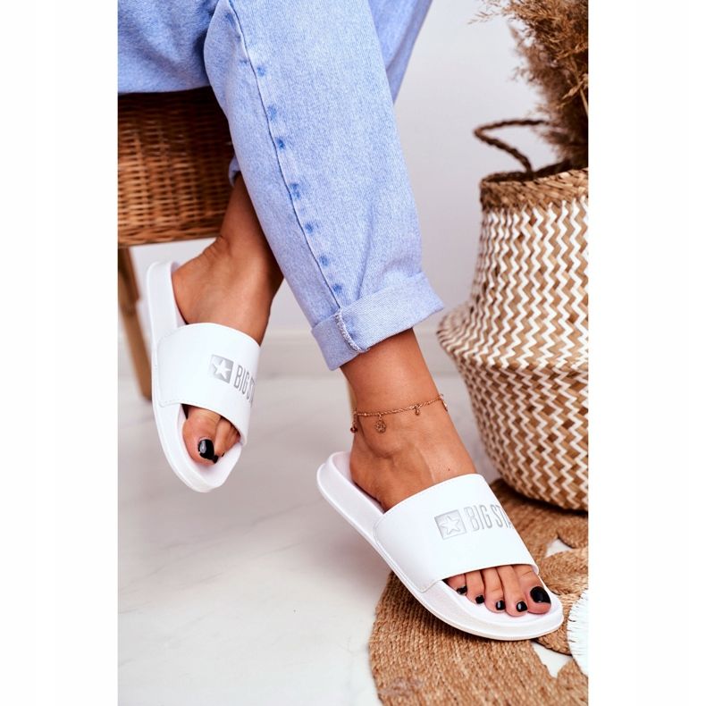 Dámské pantofle Big Star Classic White GG274044 bílý 2
