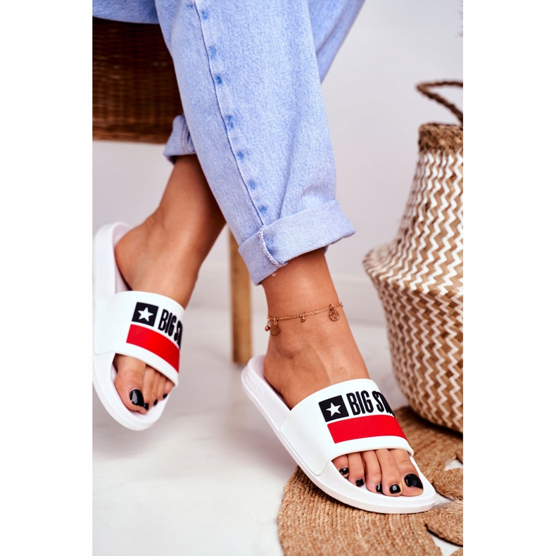 Dámské pantofle Big Star Classic White GG274047 bílý 2