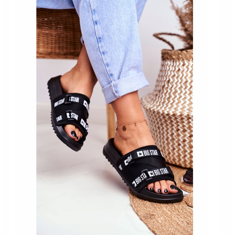 Dámské pantofle Big Star Military Black GG274018 černá 2