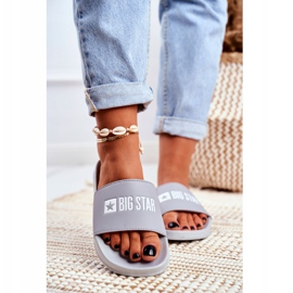 Dámské pantofle Big Star Grey GG274042 šedá 2