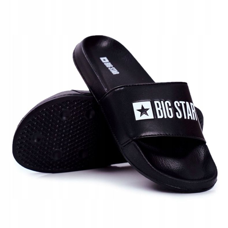 Pánské pantofle Big Star Rubber Black Eco Leather GG174931 černý 1