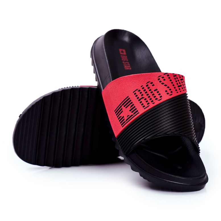 Pánské pantofle Big Star Rubber Black GG174913 černá červené 1
