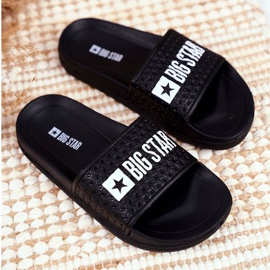 Dětské černé pantofle Big Star prošívané GG374800 černá 1