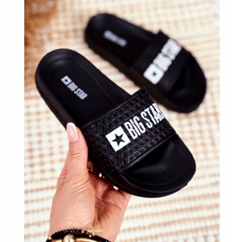 Dětské černé pantofle Big Star prošívané GG374800 černá 2