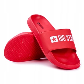 Pánské pantofle Big Star Rubber Red Eco Leather GG174932 červený 1