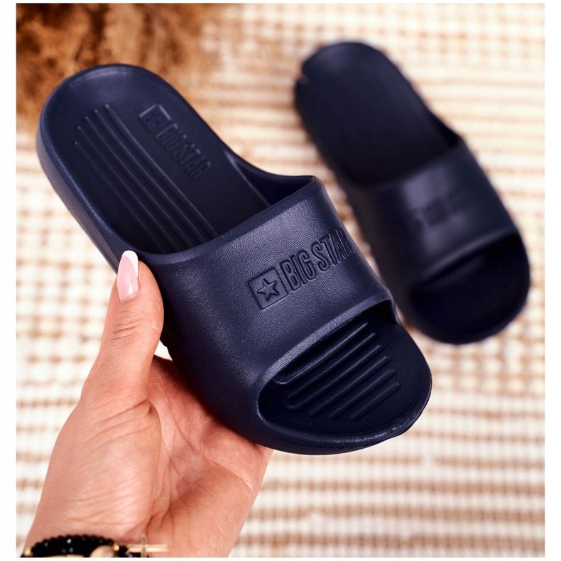 Pantofle Dětská mládež Big Star Navy Blue GG374810 modrý 2