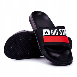 Pánské pantofle Big Star Classic Black GG174936 bílý černá červené 1