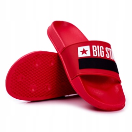 Pánské pantofle Big Star Classic Red GG174939 bílý černá červené 2