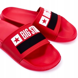Pánské pantofle Big Star Classic Red GG174939 bílý černý červený 1