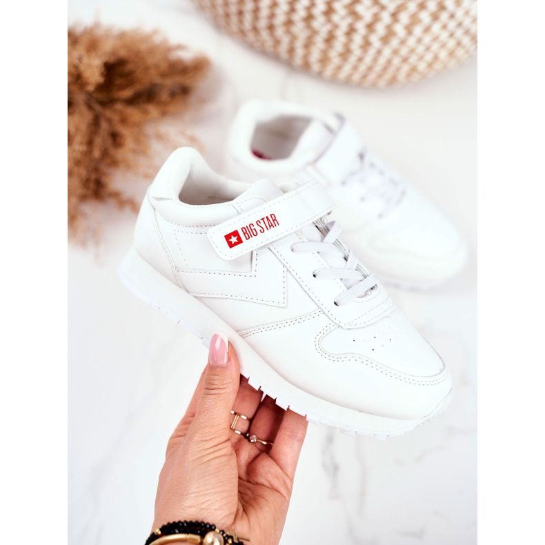 Sportovní dětské boty Big Star se suchým zipem GG374057 bílý 2