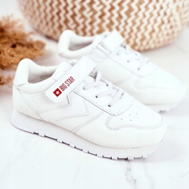 Sportovní dětské boty Big Star se suchým zipem GG374057 bílý 1