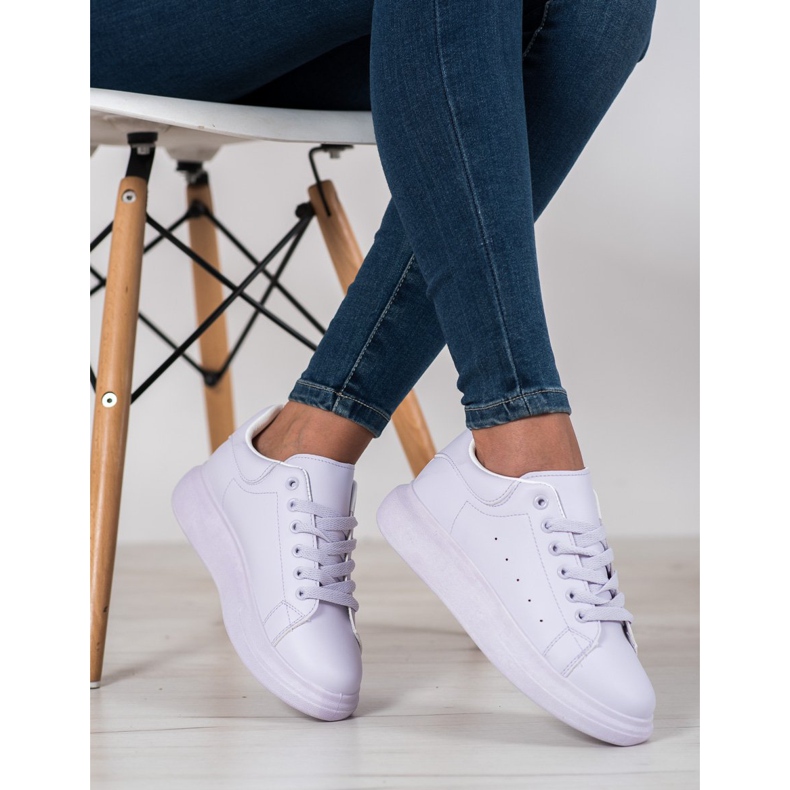 SHELOVET Fialové tenisky na platformě fialový 1