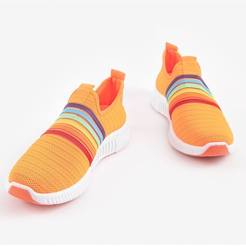 Nazouvací sportovní obuv Neon Orange BS30 pomerančový vícebarevný 2