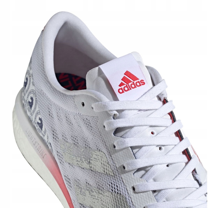 Běžecké boty adidas Adizero Boston 9 M FX8499 bílý červený šedá 2