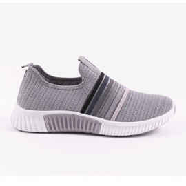 Šedé sportovní nazouvací boty TL502-26 šedá 1 Šedé sportovní nazouvací boty TL502-26 šedá 1