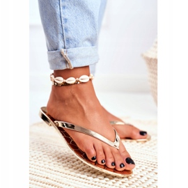 Lu Boo Metalické žabky Gold Eltoro Ii gat. zlatý 2