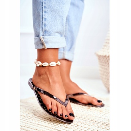 Lu Boo Metalické žabky Pewter Eltoro Ii gat. černá šedá 2