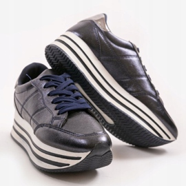 Módní tmavě modrá dámská sportovní obuv 230-2 námořnická modrá 3