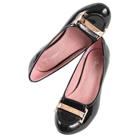 Černě lakované lodičky na pilíři 0080-1 černý 1