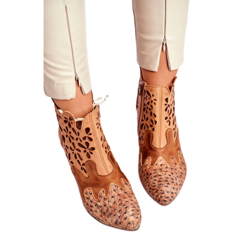 Dámské kozačky na vysokém podpatku Maciejka jarní červená 04369-29 béžový vícebarevný 2 Dámské kozačky na vysokém podpatku Maciejka jarní červená 04369-29 béžový vícebarevný 2