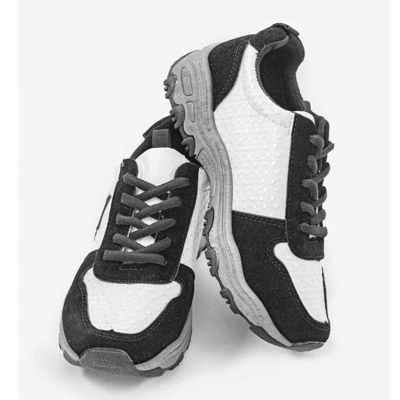 Černé módní sportovní tenisky s hvězdou G-114 bílý 2