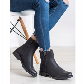 J. Star Vysoké boty s eko kůží černý 2