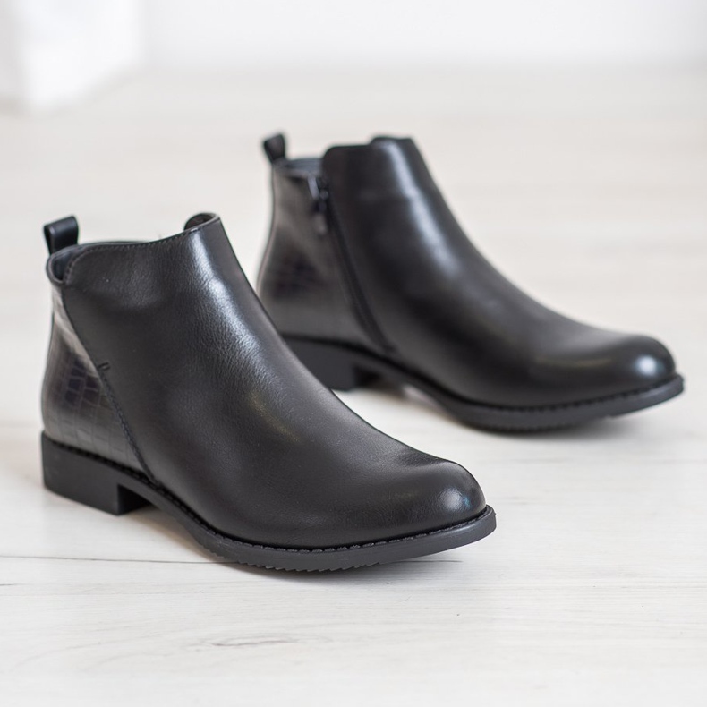 J. Star Boty na podpatku černá 1