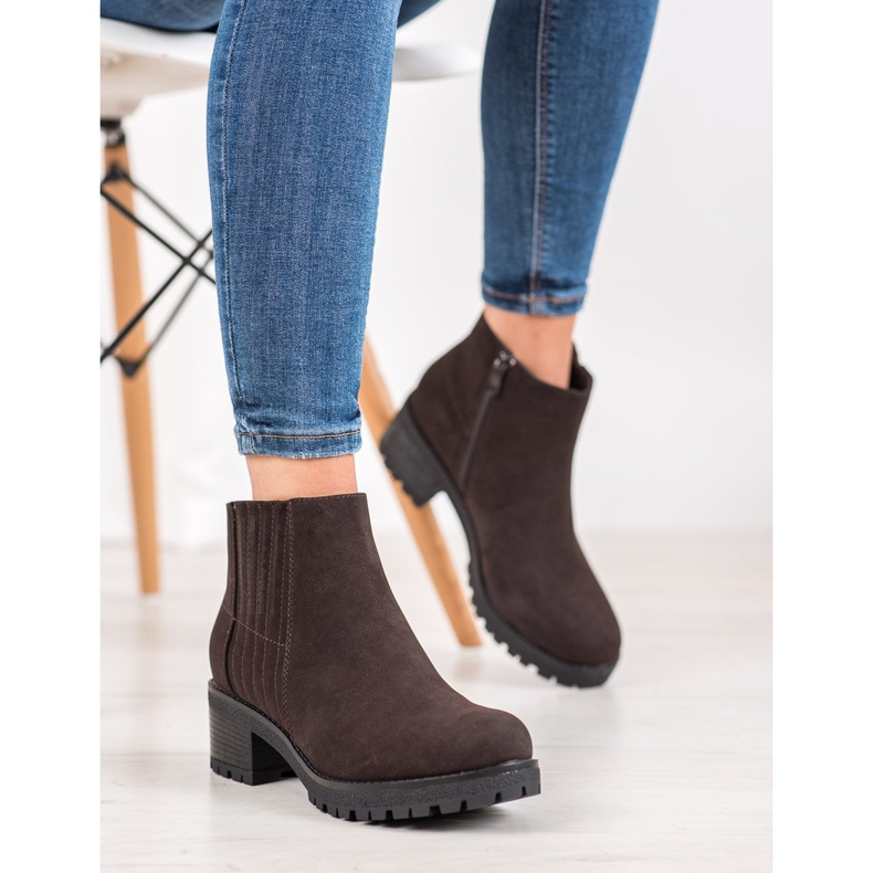 J. Star Klasické hnědé kozačky hnědý 1