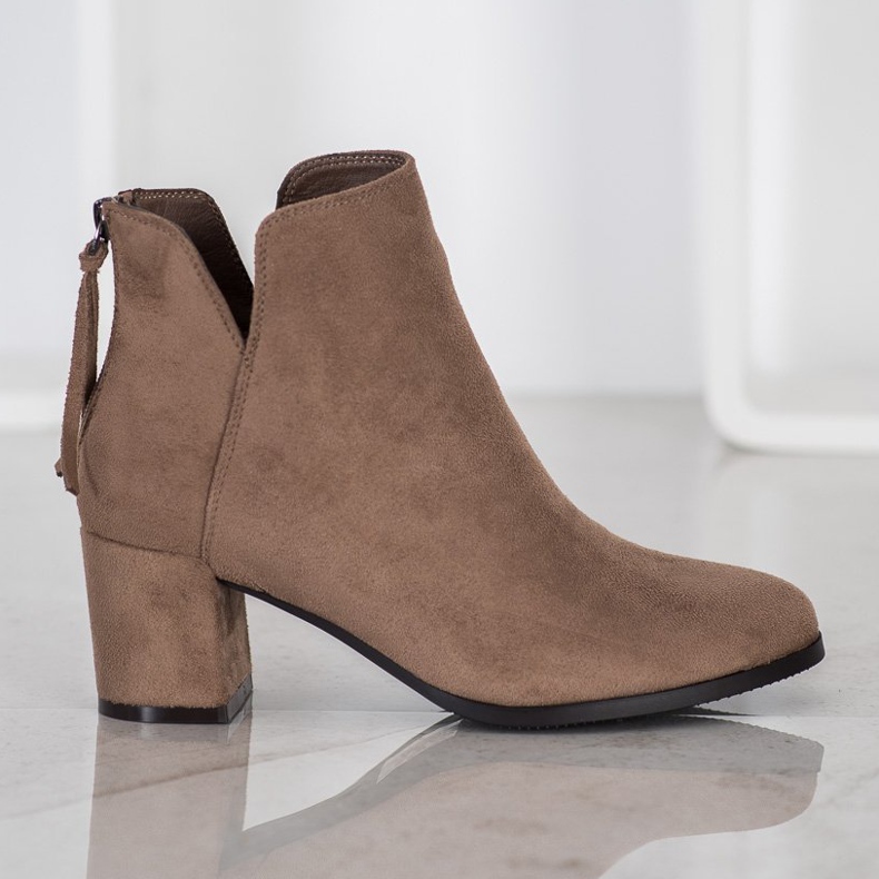 Zipové boty VINCEZA hnědý 1