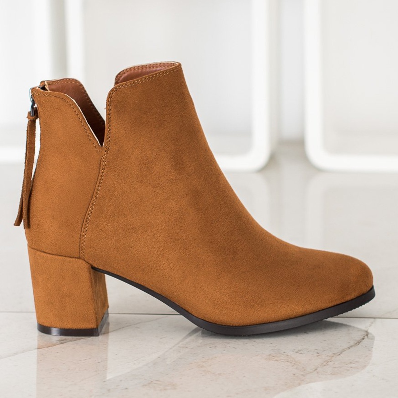 Zipové boty VINCEZA hnědý 2