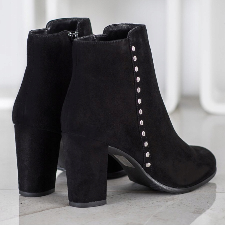 Evento Klasické kožené boty černý 2