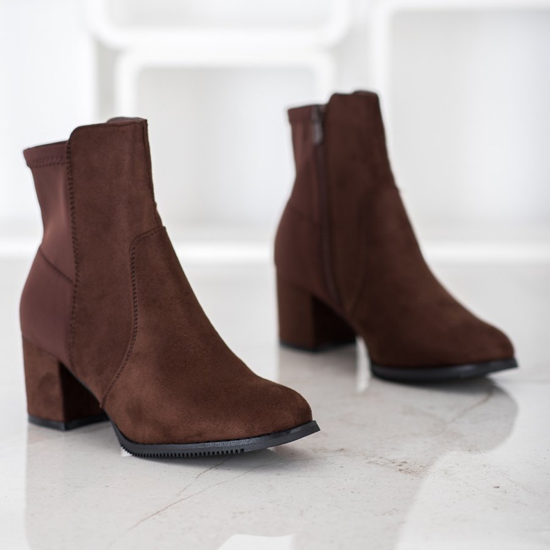 J. Star Tmavě hnědé boty hnědý 1