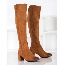 Vysoké boty VINCEZA hnědý 1