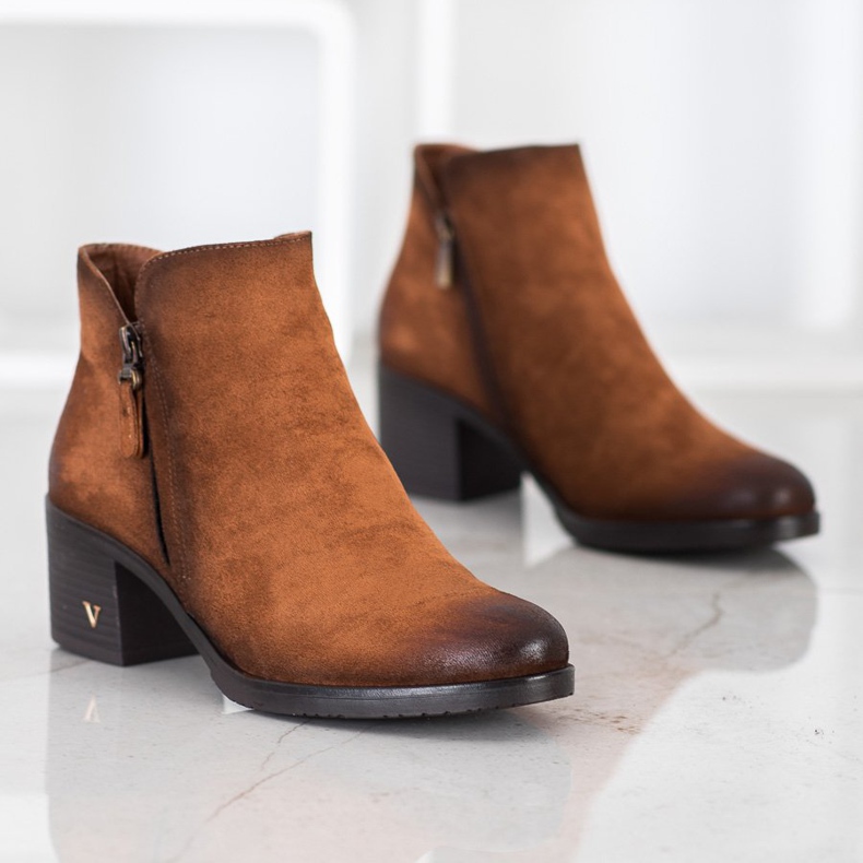 Semišové boty VINCEZA hnědý 1