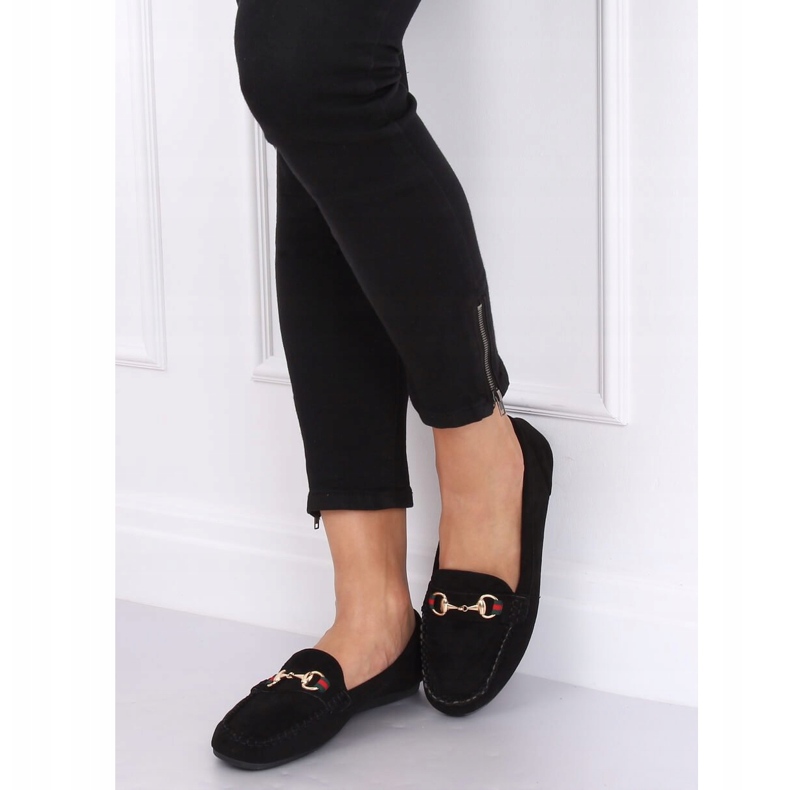 Černé dámské mokasíny CH-1M16 Black černý 1