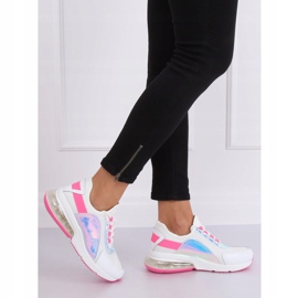 Bílé dámské sportovní boty F-3336 WHITE / FUSHIA bílý růžový 2